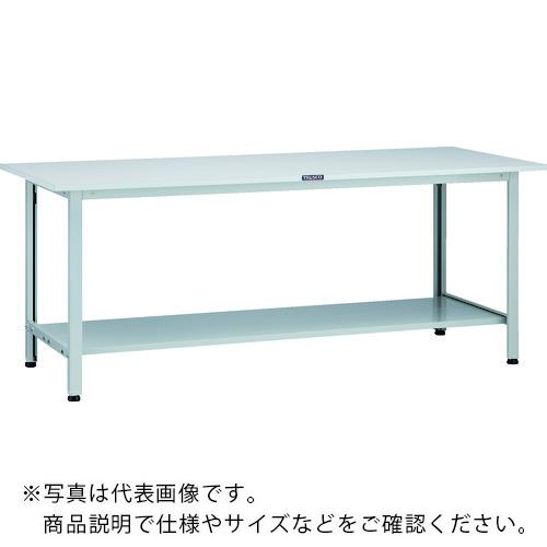 TRUSCO ( トラスコ中山 ) 軽掛け目御役目台(200kg)AO型 1800X600XH740 下棚2枚付 白いこと色 ( AO-1860LT2 )