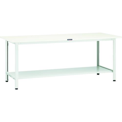 TRUSCO ( トラスコ中山 ) 軽荷重作業台(200kg)AO型 1800X750XH740 下棚2枚付 ホワイト色 ( AO-1875LT2 )