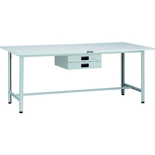 TRUSCO ( トラスコ中山 ) 軽荷重作業台(200kg)AO型 1800X900XH740 薄型2段引出付 ホワイト色 ( AO-1890UDK2 )