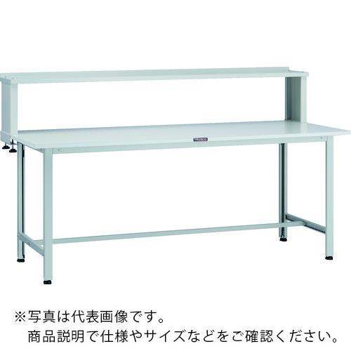 TRUSCO ( トラスコ中山 ) 軽荷重作業台(200kg)AO型 1800X600XH1044(全高) 上棚付 ホワイト色 ( AO-1860YURB )