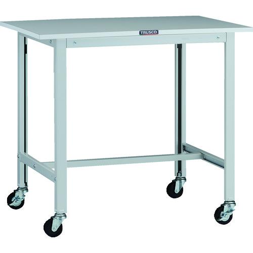 TRUSCO ( トラスコ中山 ) 軽荷重作業台(100kg)AO型 900X600XH808 φ75キャスター付 ホワイト色 ( AOR-0960C75 )
