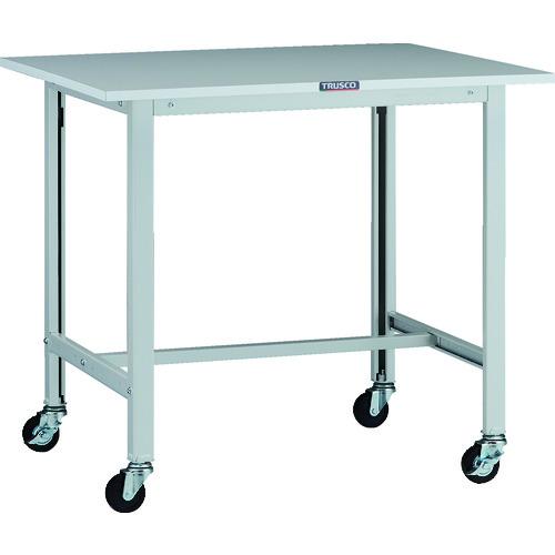 TRUSCO ( トラスコ中山 ) 軽荷重作業台(100kg)AO型 900X750XH808 φ75キャスター付 ホワイト色 ( AOR-0975C75 )