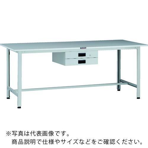 TRUSCO ( トラスコ中山 ) 軽掛け目御役目台(200kg)AO型 1800X600XH740 薄型2段引出付 白いこと色 ( AOR-1860UDK2 )