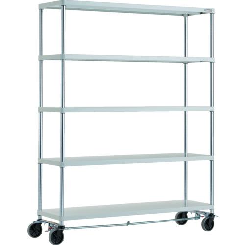 TRUSCO ( トラスコ中山 ) スチールラック フェニックスラック 1500X450 5段 U車輪4輪S付 W色 抗菌粉体塗装 ( PER-6545-U125-B4-W )