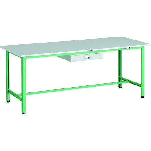 TRUSCO ( トラスコ中山 ) 軽荷重作業台(300kg)AE型 1800X750XH740 薄型1段引出し付 ヤンググリーン色 ( RAE-1800UDC1 YG )