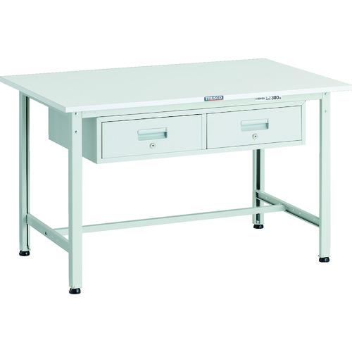 TRUSCO ( トラスコ中山 ) 軽荷重作業台(300kg)AE型 1200X750XH740 2列引出し付 ホワイト色 ( RAE-1200FL2 W )
