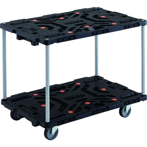 TRUSCO ( トラスコ中山 ) 連結式樹脂製2段台車 ビートル 900X600 自在5輪 ハンドルなし ( BT920J5-E100 )