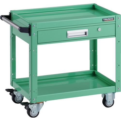 TRUSCO ( トラスコ中山 ) 物の具手押し車 鷲手押し車 600×400×H600 引出付 ウレタン拷問台 若い衆緑であること ( EGW-662VU-YG )