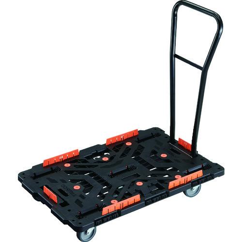 TRUSCO ( トラスコ中山 ) 連結式樹脂製平台車 ビートル 900X600 自在5輪 脱着式ハンドル付 コボレ止めセット付 ( BT900KJ5H-E100 )