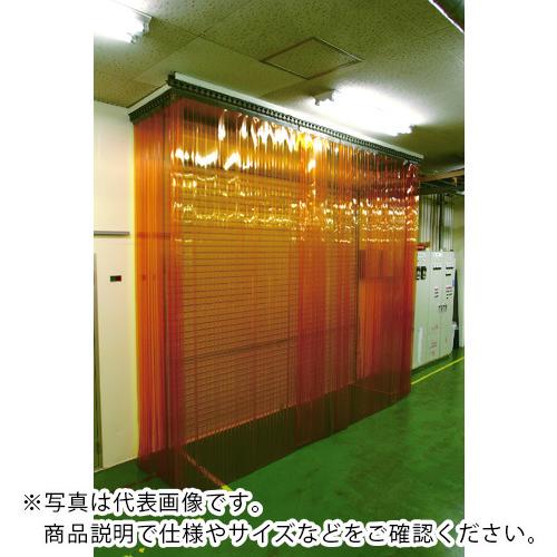 TRUSCO ( トラスコ中山 ) ストリップドアシートセット 殺虫剤オレンジ色 奥ふかさ2粍幅200粍 開びゃく間口3m×高さ3m 構成成分重なり ( TSBO220-1R-3030S )
