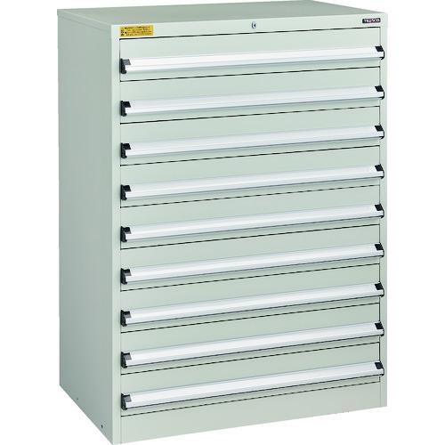 【SALE価格】TRUSCO ( トラスコ中山 ) VE9S型中量キャビネット 880X550XH1200 引出し9段 ホワイト色 ( VE9S-1206-W )