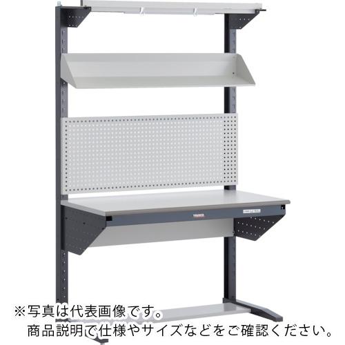 【SALE価格】TRUSCO ( トラスコ中山 ) ULRT型ライン作業台 片面W900 パネル1枚・傾斜棚1枚・照明器具1セット・レールハンガー1本付 ( ULRT-900FA )
