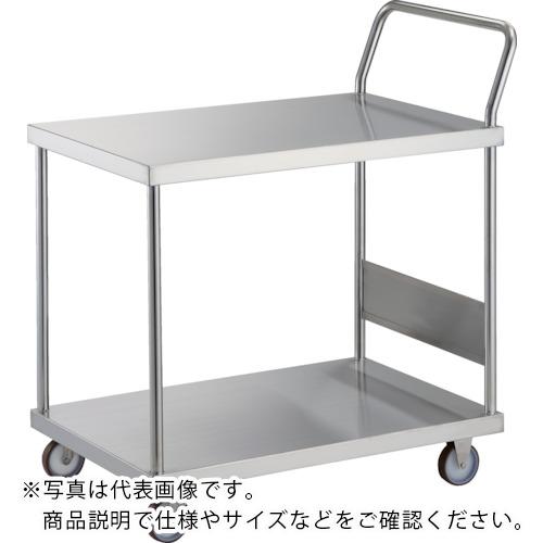 TRUSCO ( トラスコ中山 ) ステンレス台車 オールステン台車 800X450 片袖2段 NU車輪 ハンドル高さ1050 ( AS-32H-100NU )