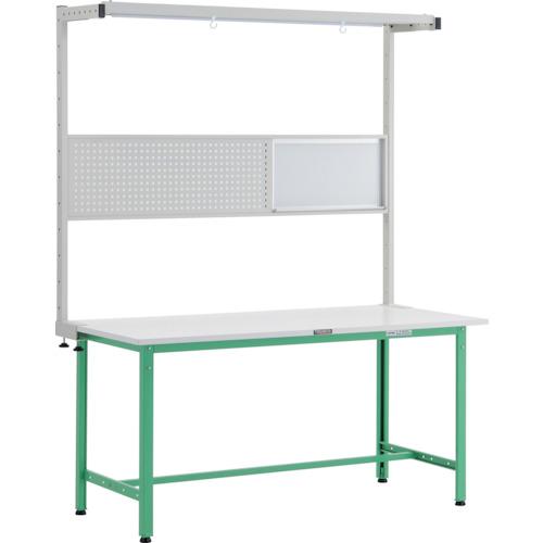 TRUSCO ( トラスコ中山 ) 軽荷重作業台(300kg)AE型 1500X750XH1948(全高) ツールハンガーフルセット付 ヤンググリーン色 ( AE-1500THFS YG )