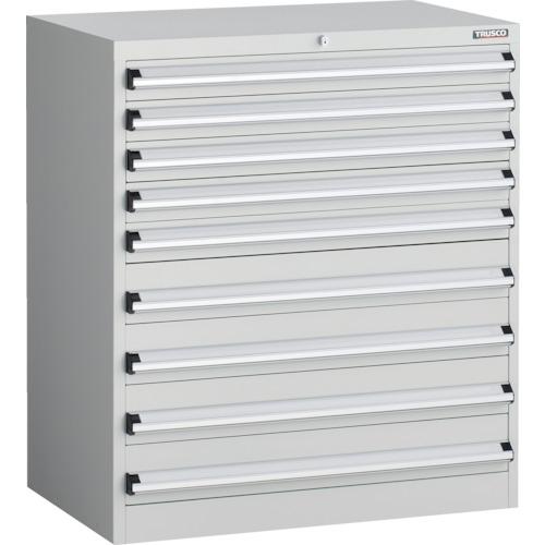 TRUSCO ( トラスコ中山 ) VE9S型中量キャビネット 880X550XH1000 引出し9段 ホワイト色 ( VE9S-1006-W )