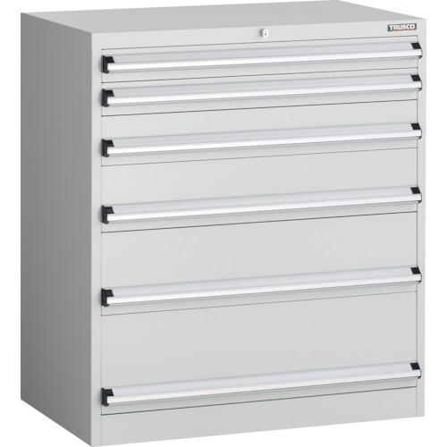 TRUSCO ( トラスコ中山 ) VE9S型中量キャビネット 880X550XH1000 引出し6段 ホワイト色 ( VE9S-1009-W )