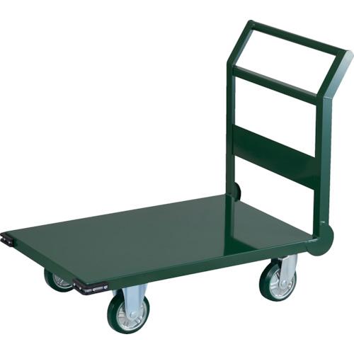 TRUSCO ( トラスコ中山 ) 鋼材製持ちはこぶ車 手持ち部分側自在拷問台 900X600 Φ150ウレタン車 緑 ( SH-2UC )