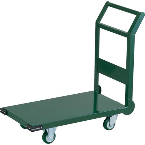 TRUSCO ( トラスコ中山 ) 鋼鉄製運搬車 ハンドル側自在車輪 800X450 Φ100ウレタン車 緑 ( SH-3UC )|Orange Tool Tokiwa