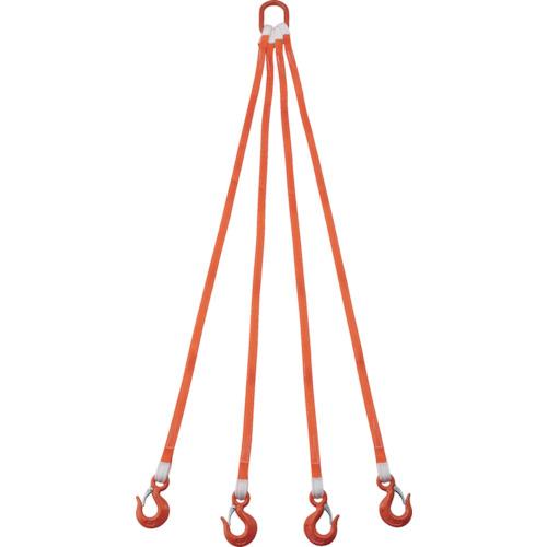 TRUSCO ( トラスコ中山 ) 4本吊ベルトスリングセット 25mm幅X2m 吊り角度60°時荷重2.58t(最大使用荷重3t) ( G25-4P20-2.58 )|Orange Tool Tokiwa