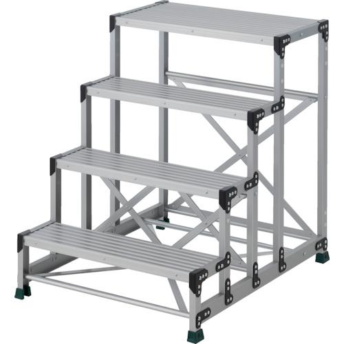 TRUSCO ( トラスコ中山 ) 御勤め用踏台 4段 足つき奥ふかさ200 高さ1.0m 天板800X400 ( TSF-4810 )