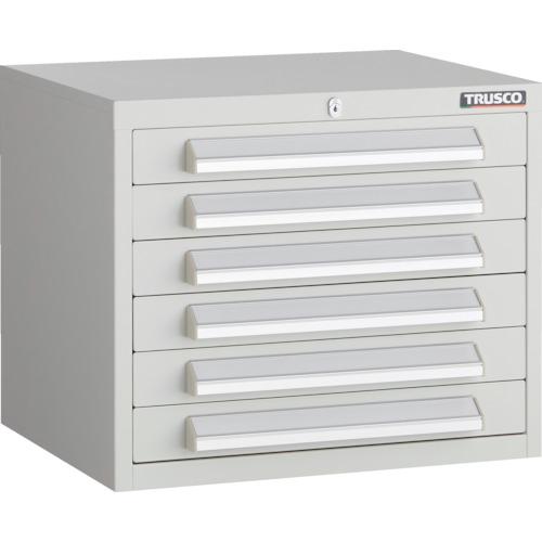 TRUSCO ( トラスコ中山 ) WLVR型キャビネット 500X412XH420 引出6段 ホワイト色 ( WLVR-421-W )