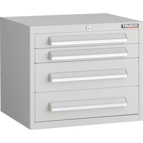 TRUSCO ( トラスコ中山 ) WLVR型キャビネット 500X412XH420 引出4段 ホワイト色 ( WLVR-422-W )