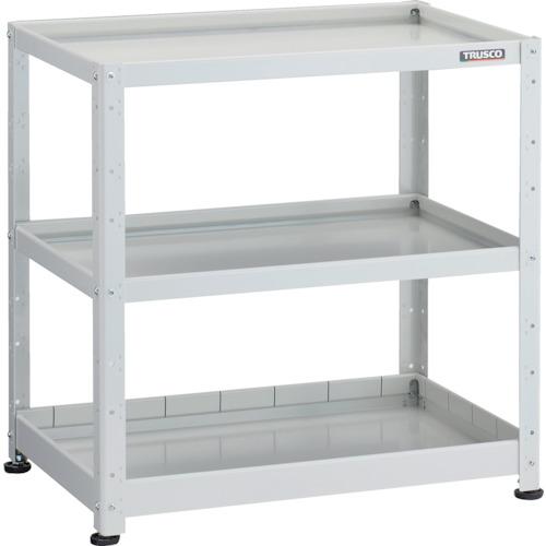 TRUSCO ( トラスコ中山 ) 小型ボルト式棚 バーディワゴンラック型 750X500 浅2深1段 ホワイト ( BDW-R973F1-W )