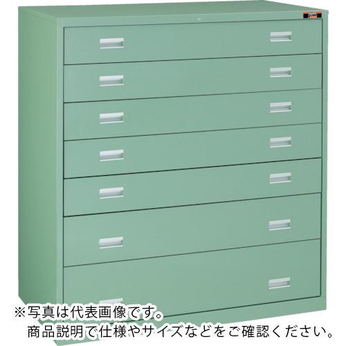 【SALE通貨価値】TRUSCO ( トラスコ中山 ) スリーロックワイドキャビネット 1200X650XH1300 7段 ( TWK-1204A )