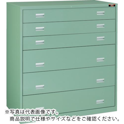 【SALE通貨価値】TRUSCO ( トラスコ中山 ) スリーロックワイドキャビネット 1200X650XH1300 6段 ( TWK-1206A )