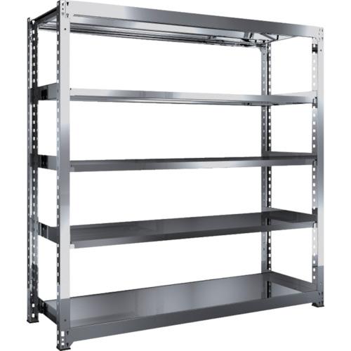 TRUSCO ( トラスコ中山 ) ステンレス製中量ボルトレス棚 SM3型 W1800×D571×H1800 5段 単体 ( SM3-6665 )