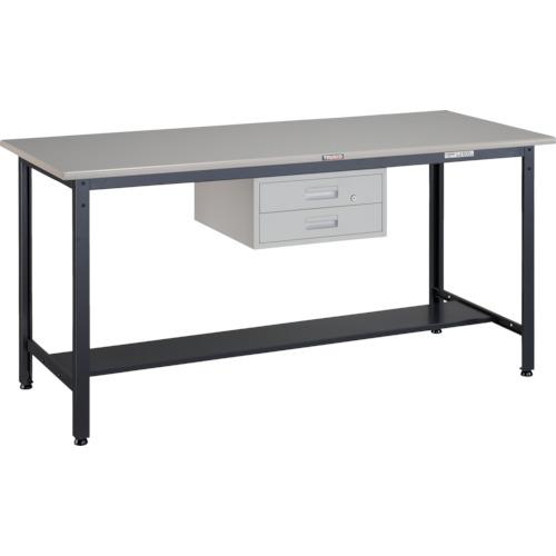 【SALE価格】TRUSCO ( トラスコ中山 ) 中荷重立作業台(500kg)HAEW型 1800X750XH885 2段引出付 ダークグレー色 ( HAEWS-1875F2 (1800X750MM 500KG) )|Orange Tool Tokiwa