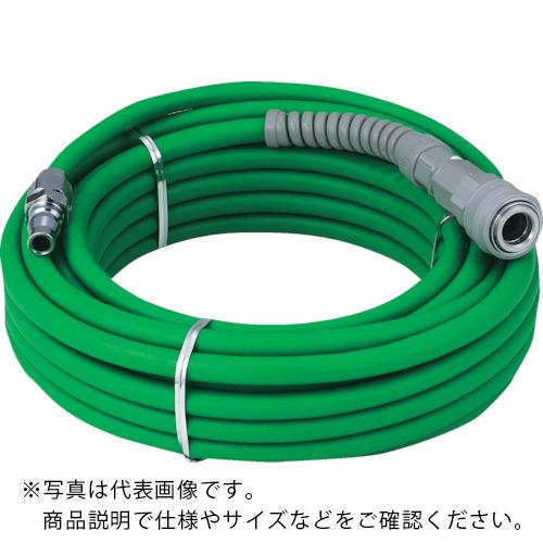 TRUSCO ( トラスコ中山 ) 軽量やわらかホース 6.5×10.0 20m 緑(オレンジライン) ( TKYH-20 )