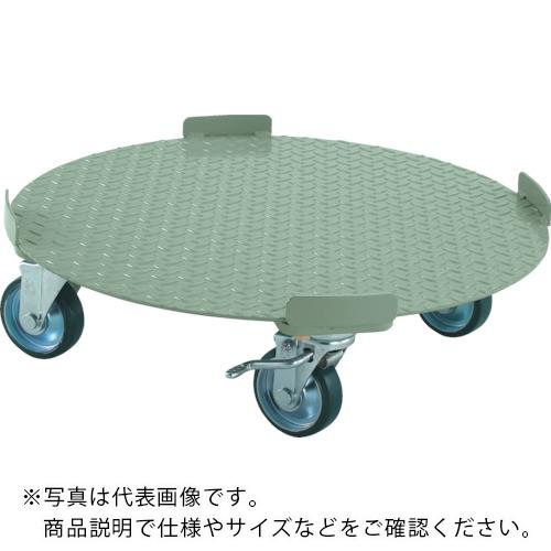 TRUSCO ( トラスコ中山 ) 円形台車 4点ガイド型 荷重500kg 台寸Φ610 ストッパー付 ( RB-500S )