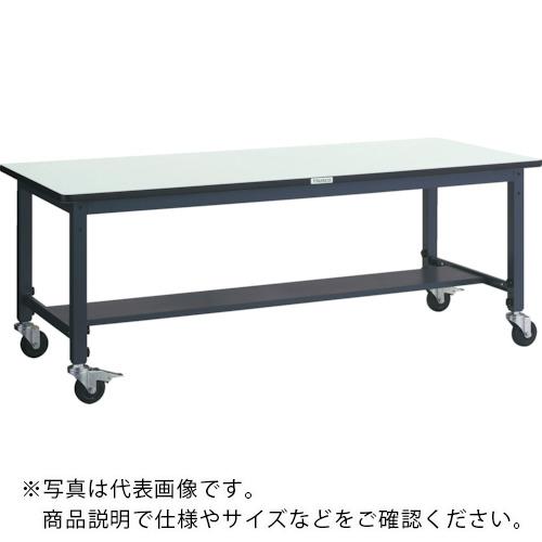 TRUSCO ( トラスコ中山 ) 軽荷重作業台高さ調節式(100kg)AWM型 1800X750XH806~1016 φ100キャスター付 ダークグレー色 ( AWMP-1875C100 )|Orange Tool Tokiwa
