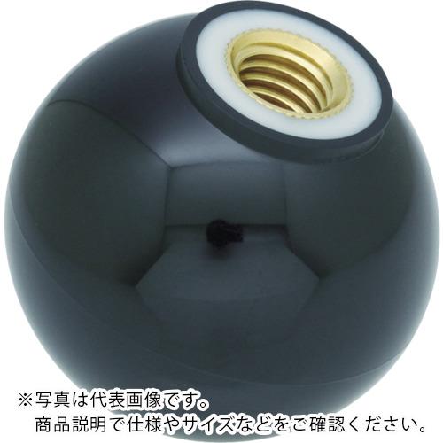 TRUSCO ( トラスコ中山 ) 樹脂製握り玉 芯金付き 黒 25XM8mm(20個入) ( TPC25-8BK )