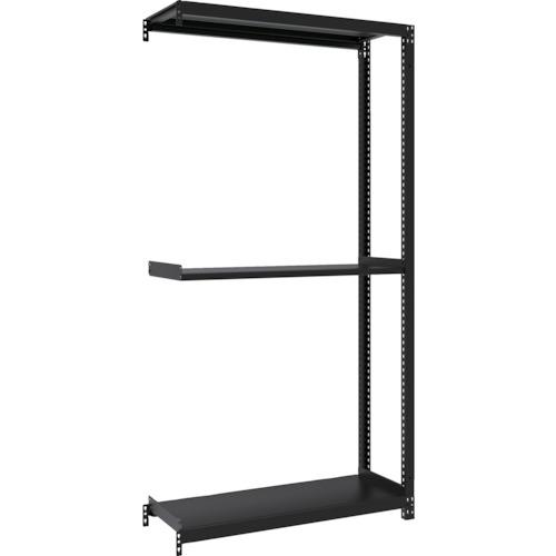 TRUSCO ( トラスコ中山 ) スチールラック M1型ボルトレス軽量棚900X320XH1800 3段 連結 サテンブラック ( M1-6333B-SB )
