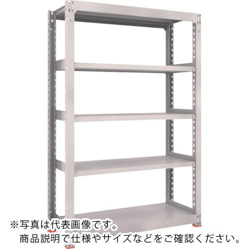 TRUSCO ( トラスコ中山 ) M3型中量棚 1200X721XH2400 5段 単体 免震樹脂ベース付 ネオグレー ( M3-8475SFC NG )