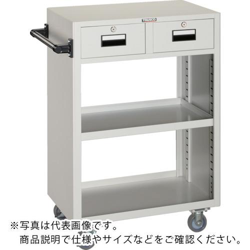 TRUSCO ( トラスコ中山 ) 手道具手押し車 600X400XH880 引出付 白いこと ( NTS-401N-W )