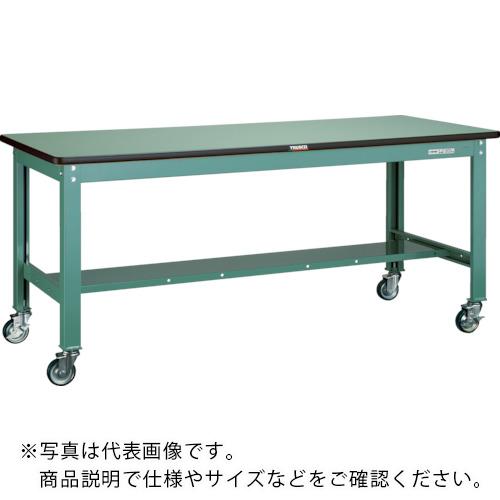 TRUSCO ( トラスコ中山 ) 中荷重作業台(300kg)HW型 1800X900XH831 φ100ウレタンキャスター付 グリーン色 ( RHW-1809CU100 )|Orange Tool Tokiwa
