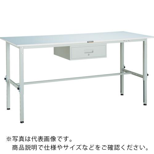 TRUSCO ( トラスコ中山 ) 軽荷重作業台高さ調節式(150kg)AEM型 1800X900XH650~950 1段引出付 ホワイト色 ( SAEM-1809F1 W )