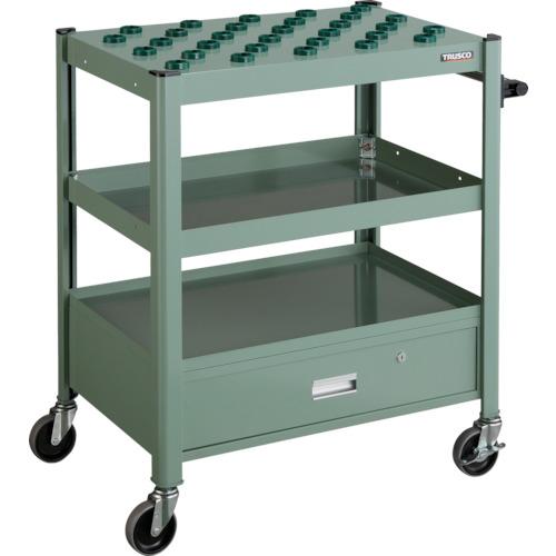 TRUSCO ( トラスコ中山 ) TCW型ツーリングワゴン #30X30個 引出し付 緑 ( TCW-T302DA GN(ｸﾞﾘｰﾝ) )