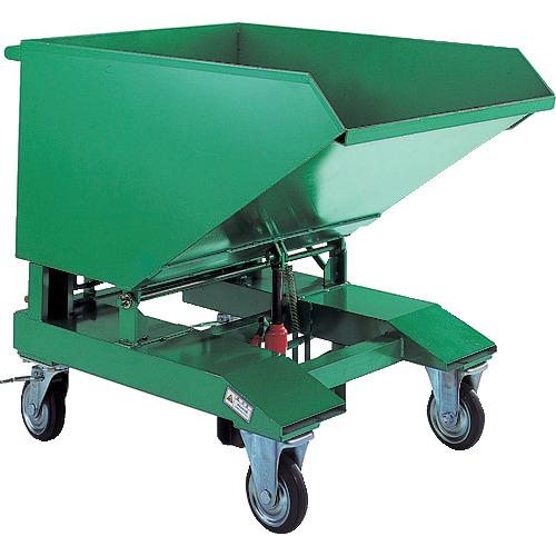 TRUSCO ( トラスコ中山 ) 廃棄物運搬車 スクラップ台車 油圧ジャッキ式 120L 均等荷重200kg ( VSP-120JK (ｸﾞﾘ-ﾝ) )