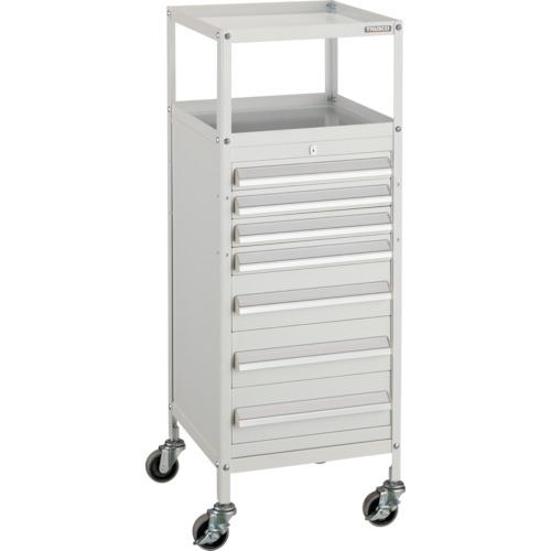 TRUSCO ( トラスコ中山 ) ミニキャビネットワゴン400X440X880LVR-661付 ホワイト ( MCW-661W )|Orange Tool Tokiwa