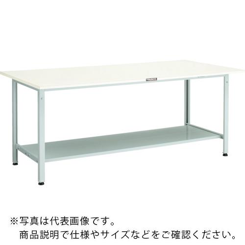 TRUSCO ( トラスコ中山 ) 軽荷重作業台(300kg)AE型 1800X750XH740 下棚2枚付 ホワイト色 ( AE-1800LT2 W )