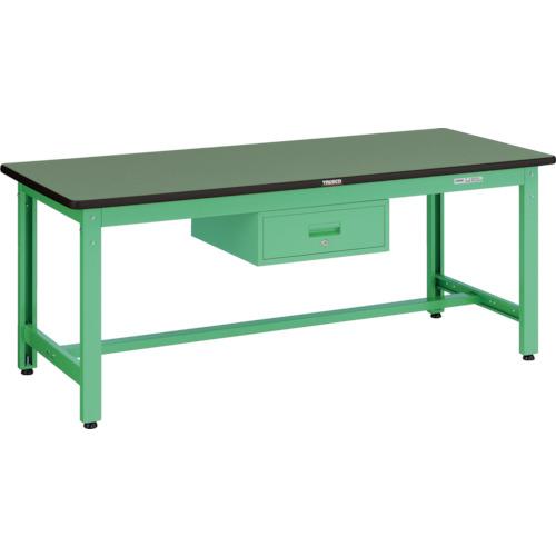 TRUSCO ( トラスコ中山 ) 中荷重作業台(800kg)GW型 1800X900XH740 1段引出付 ヤンググリーン色 ( GWR-1890F1 YG )|Orange Tool Tokiwa