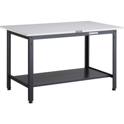 TRUSCO ( トラスコ中山 ) 軽荷重作業台(400kg)LEW型 900X600XH740 下棚2枚付 ダークグレー色 ( LEWP-0960LT2 )