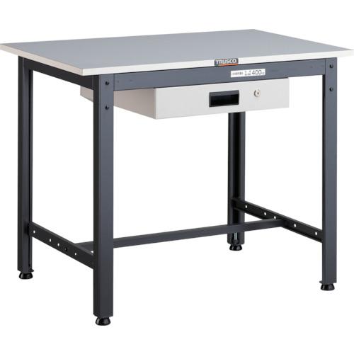 TRUSCO ( トラスコ中山 ) 軽荷重作業台(400kg)LEW型 900X600XH740 薄型1段引出付 ダークグレー色 ( LEWR-0960UDK1 )