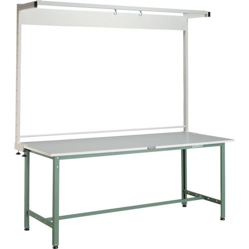 TRUSCO ( トラスコ中山 ) 軽荷重作業台(300kg)AE型 1800X750XH1948(全高) ツールハンガー付 グリーン色 ( RAE-1800THN )