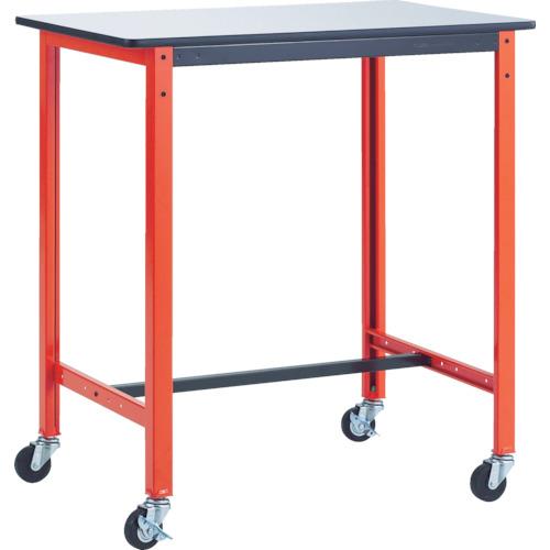【SALE通貨価値】TRUSCO ( トラスコ中山 ) 軽掛け目立やり方台(150kg)TFAE型 900X600XH966 φ75キャスター付 オレンジ色色 ( TFAE-0960C75 )