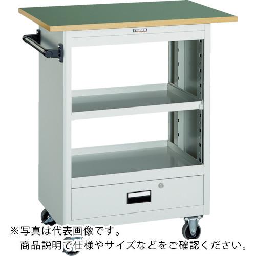 【SALE必要経費】TRUSCO ( トラスコ中山 ) スチール写真製手押し車(溶接押し並べて社会システム) 手道具手押し車 600×400×H880 深型1抽き出し 天板付 青少年緑であること ( NTS-601T-YG )